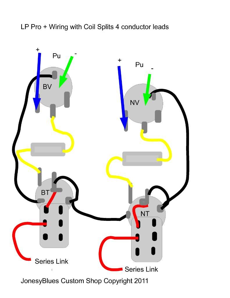 DIY Dual Coil Split Wiring Kit for LP $60.00 - MyLesPaul.com